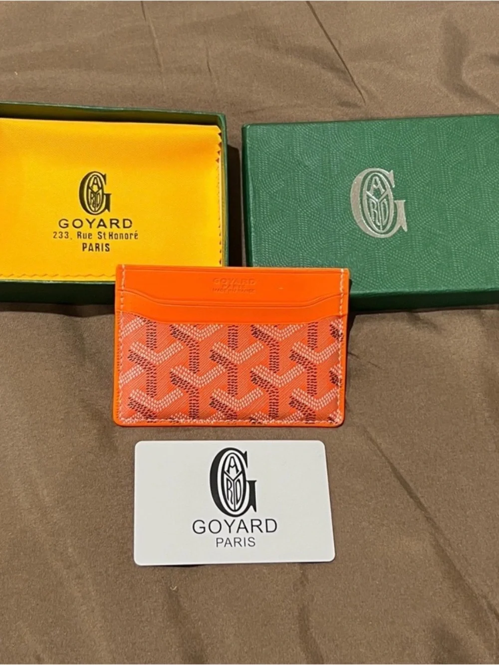 BRAND NEW Goyard Vibrant Orange Card Holder